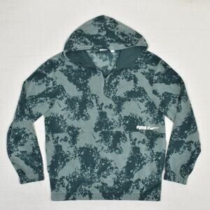 NEW Puma Men's 1/4 Zip Pullover Sweater Hooded Fleece Size L Green Polyester